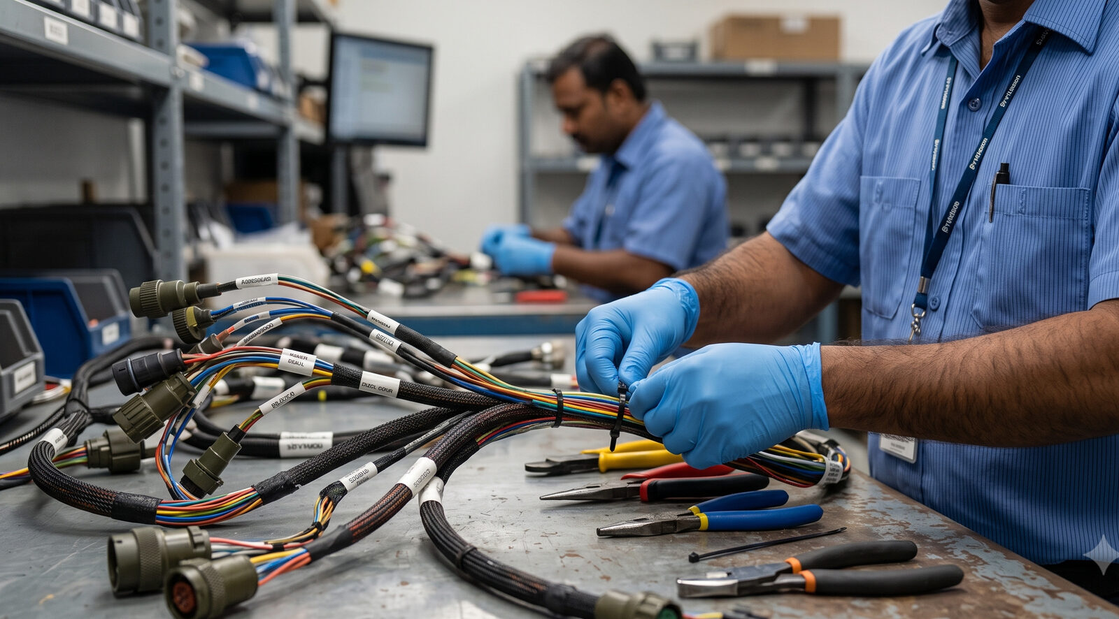 Cable harness assembly bench